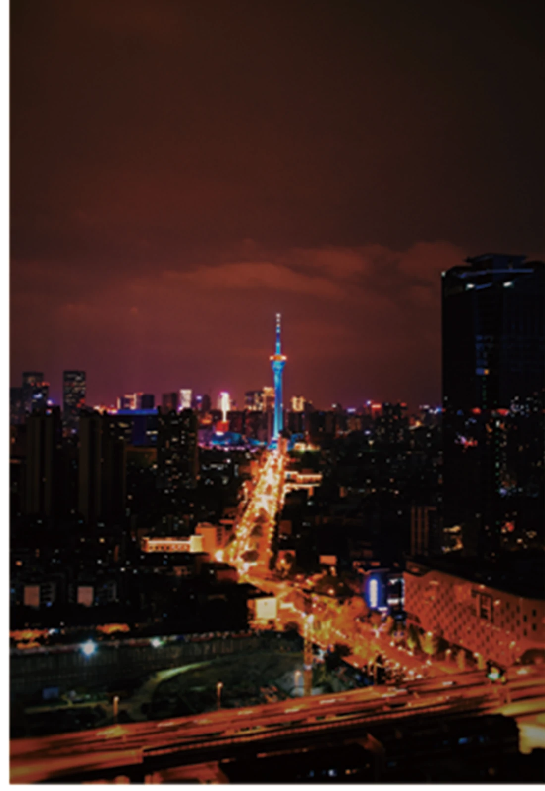 City lights at night